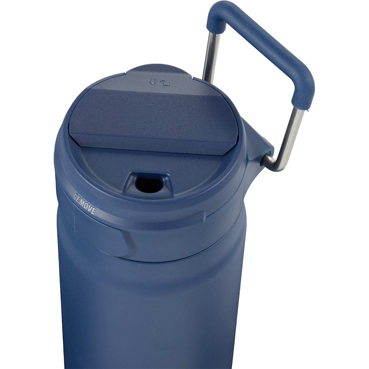 Kara Insulated Bottle with Swivel Lid in Recycled Steel, 24 oz Full Color - Navy - Detail 4