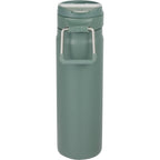 Kara Insulated Bottle with Swivel Lid in Recycled Steel, 24 oz Full Color - Sage - Back