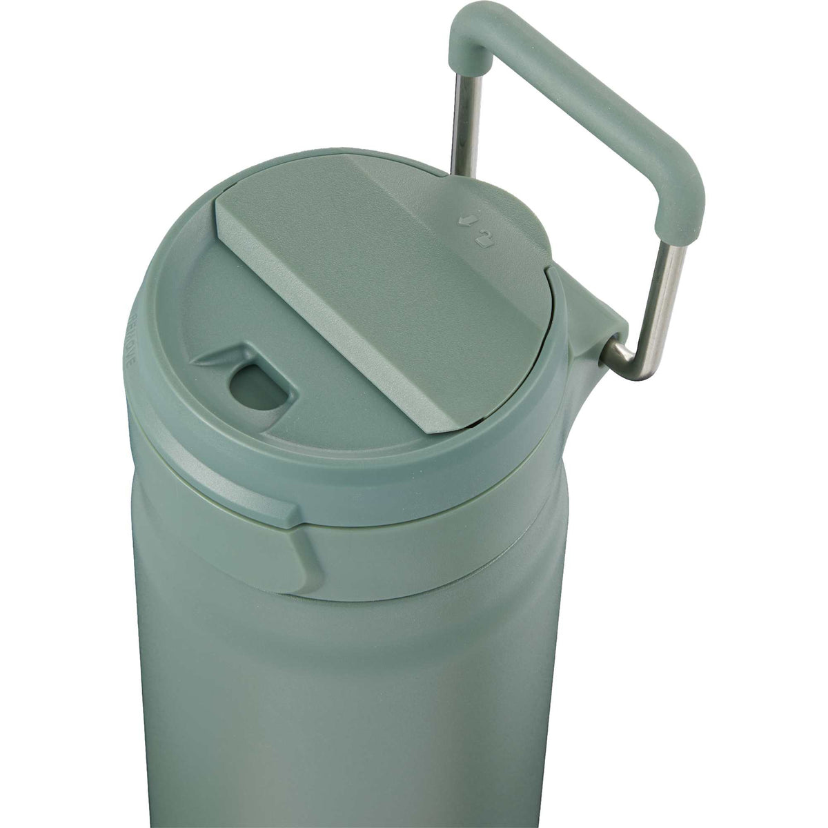Kara Insulated Bottle with Swivel Lid in Recycled Steel, 24 oz Full Color - Sage - Detail 3