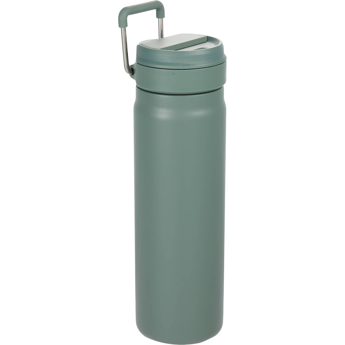 Kara Insulated Bottle with Swivel Lid in Recycled Steel, 24 oz Full Color - Sage - Right Angle