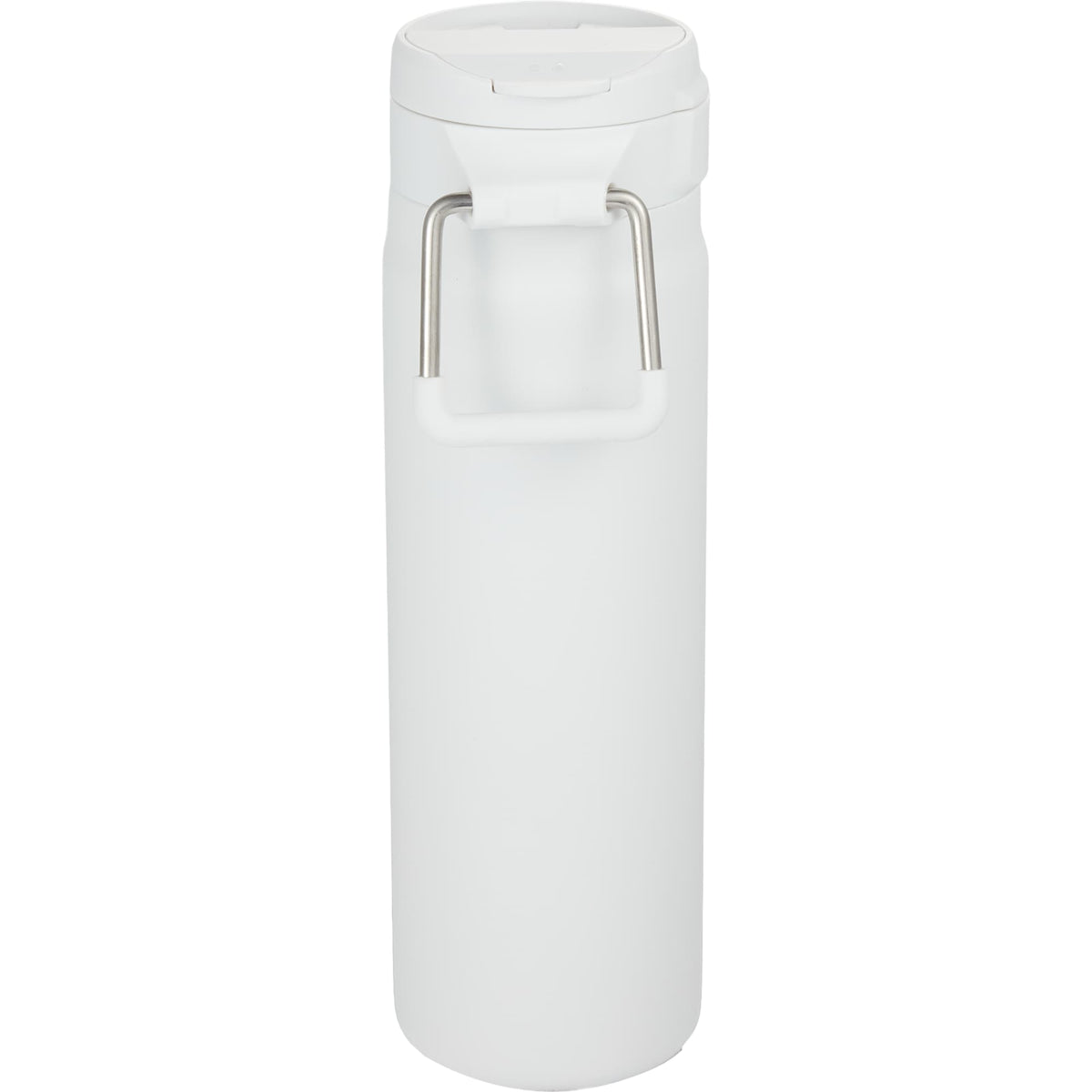 Kara Insulated Bottle with Swivel Lid in Recycled Steel, 24 oz Full Color - White - Back