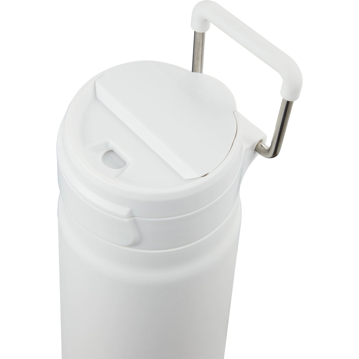 Kara Insulated Bottle with Swivel Lid in Recycled Steel, 24 oz Full Color - White - Detail 3