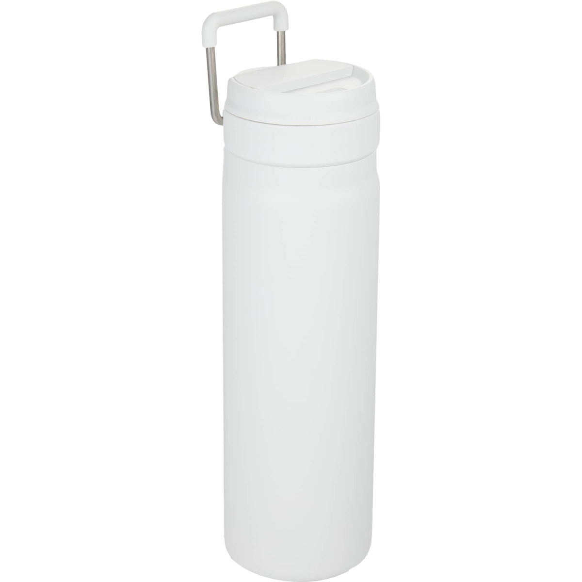 Kara Insulated Bottle with Swivel Lid in Recycled Steel, 24 oz Full Color - White - Right Angle