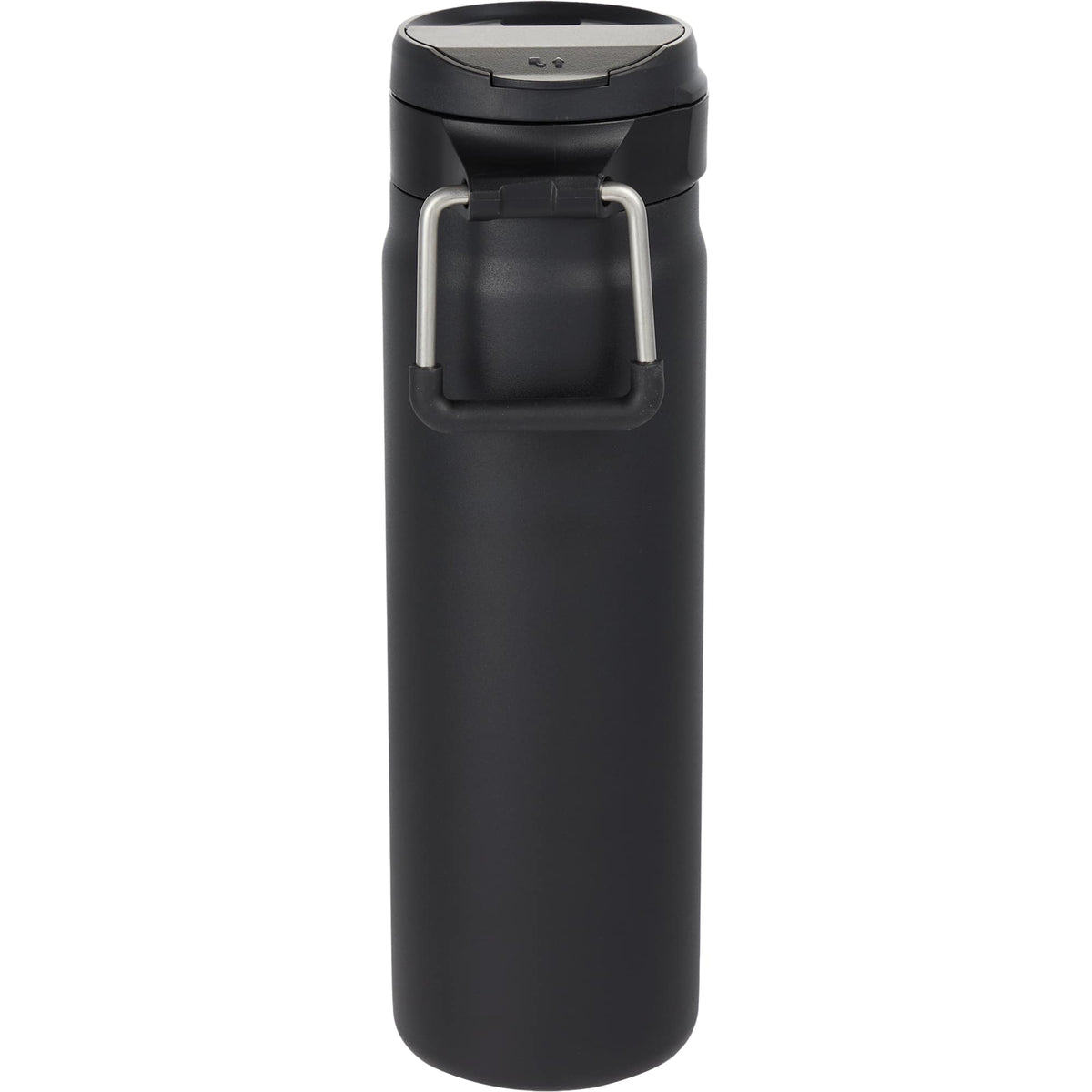 Kara Insulated Bottle with Swivel Lid in Recycled Steel, 24 oz Laser Engraving - Black - Back