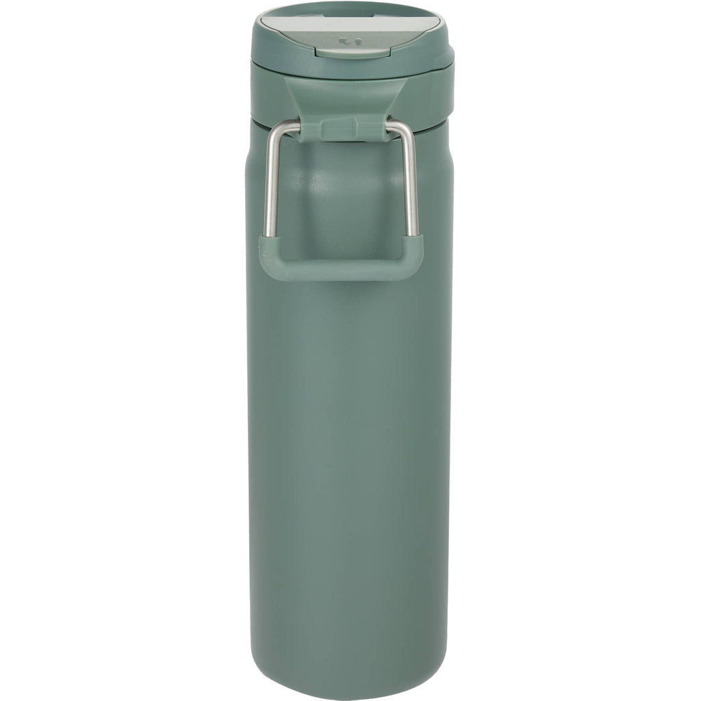 Kara Insulated Bottle with Swivel Lid in Recycled Steel, 24 oz Laser Engraving - Sage - Back