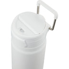 Kara Insulated Bottle with Swivel Lid in Recycled Steel, 24 oz Laser Engraving - White - Detail 3