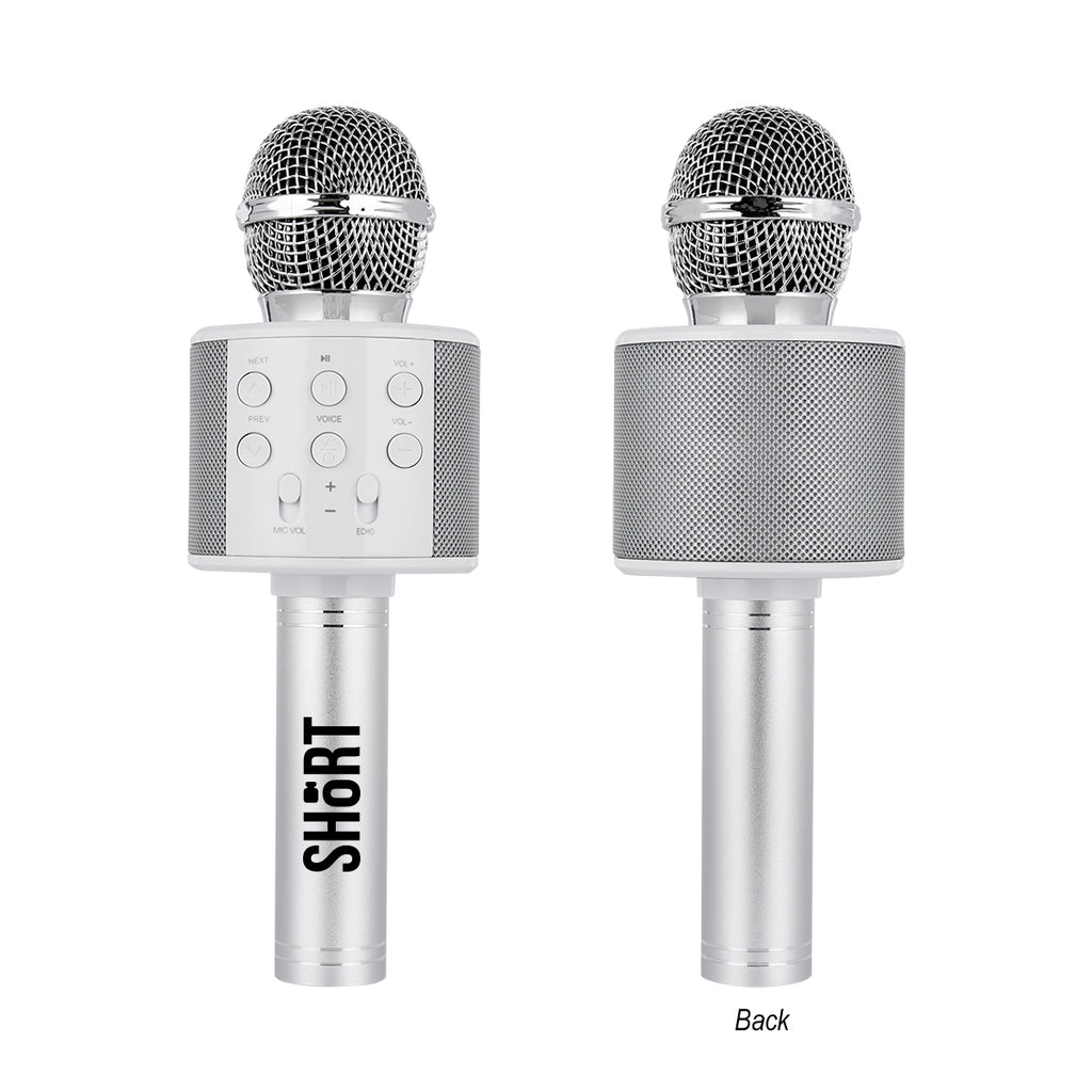 Karaoke Microphone, Perfect Pitch - Silver - Pad Print