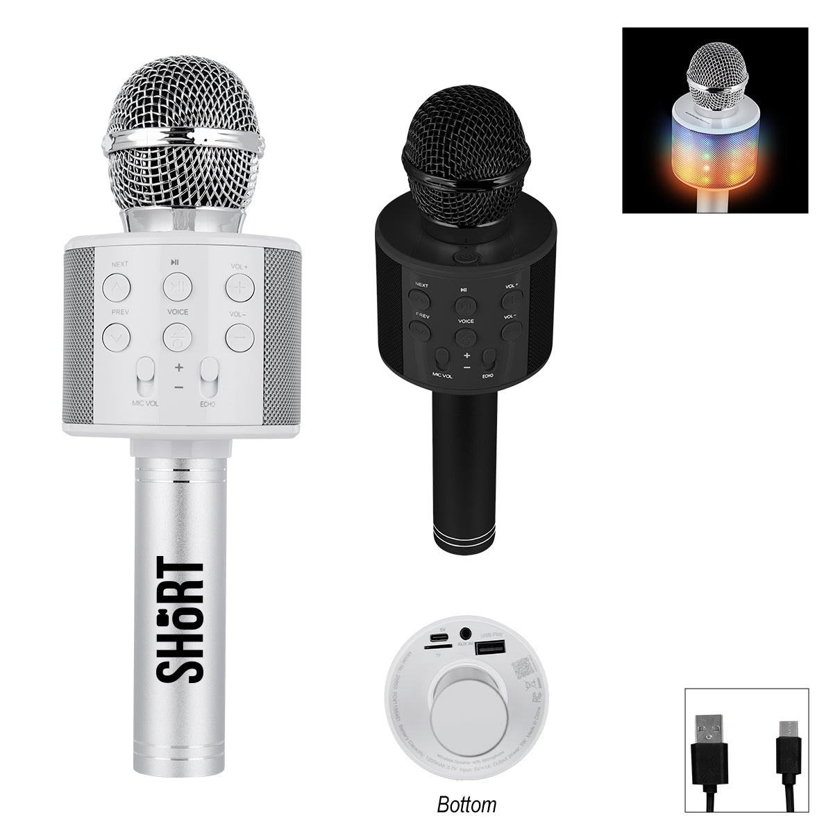 Karaoke Microphone, Perfect Pitch - Silver