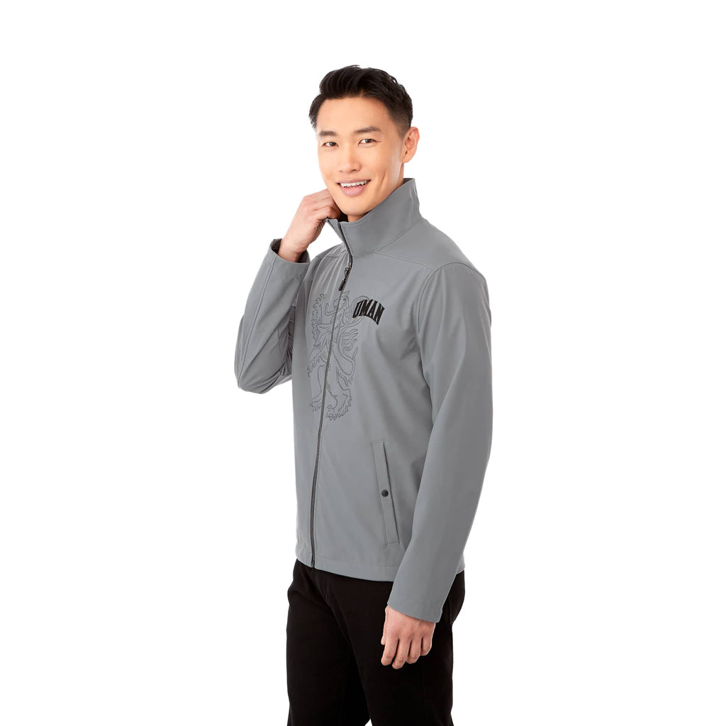 Karmine Lightweight Softshell Jacket for Men Embroidery - Quarry - On Model