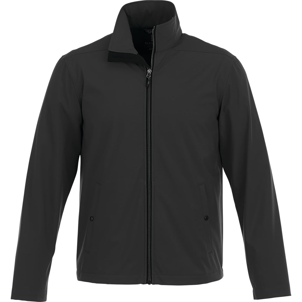 Karmine Lightweight Softshell Jacket for Men Transfer - Black - Back Flat 2
