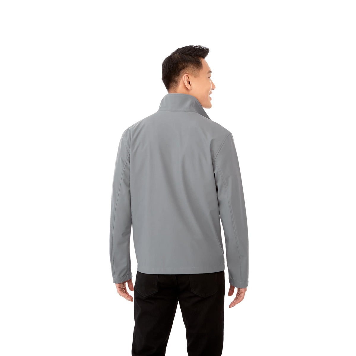Karmine Lightweight Softshell Jacket for Men Transfer - Quarry - Back On Model