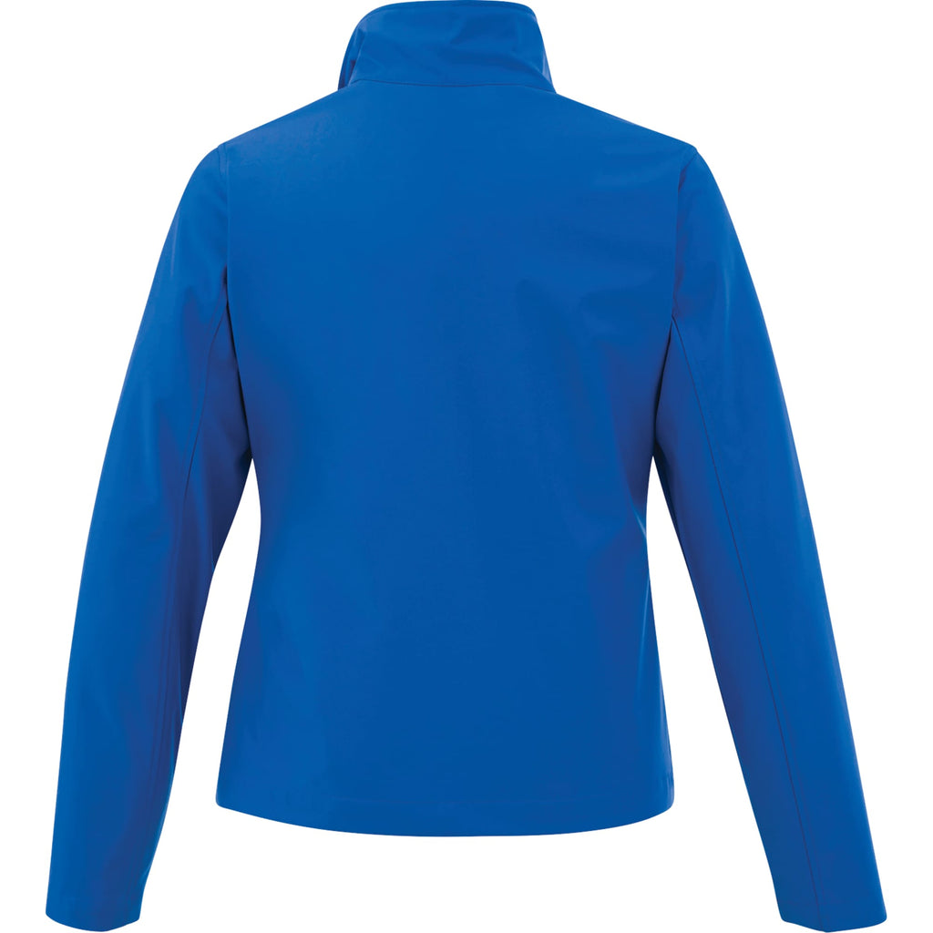 Karmine Lightweight Softshell Jacket for Women Debossing - Olympic Blue - Back Flat