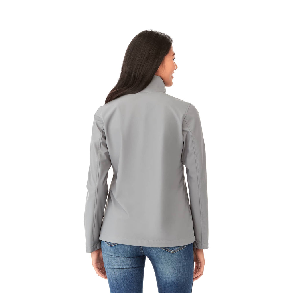 Karmine Lightweight Softshell Jacket for Women Debossing - Quarry - Back On Model