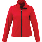 Karmine Lightweight Softshell Jacket for Women Debossing - Team Red - Front Flat