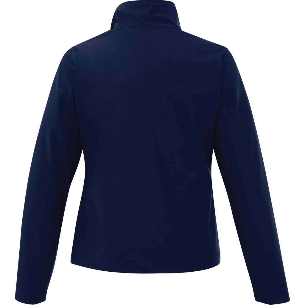 Karmine Lightweight Softshell Jacket for Women Debossing - Vintage Navy - Back Flat