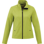 Karmine Lightweight Softshell Jacket for Women Embroidery - Dark Citron Green - Front Flat