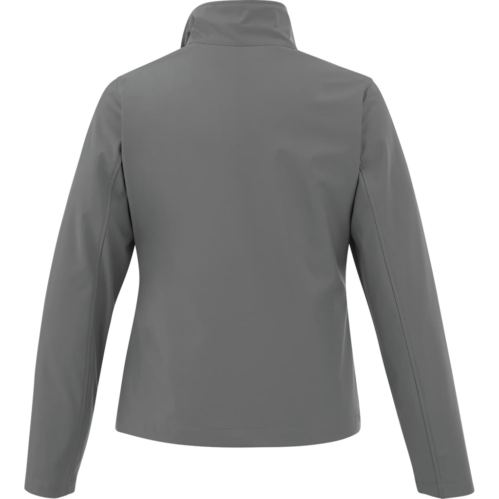 Karmine Lightweight Softshell Jacket for Women Embroidery - Quarry - Back Flat