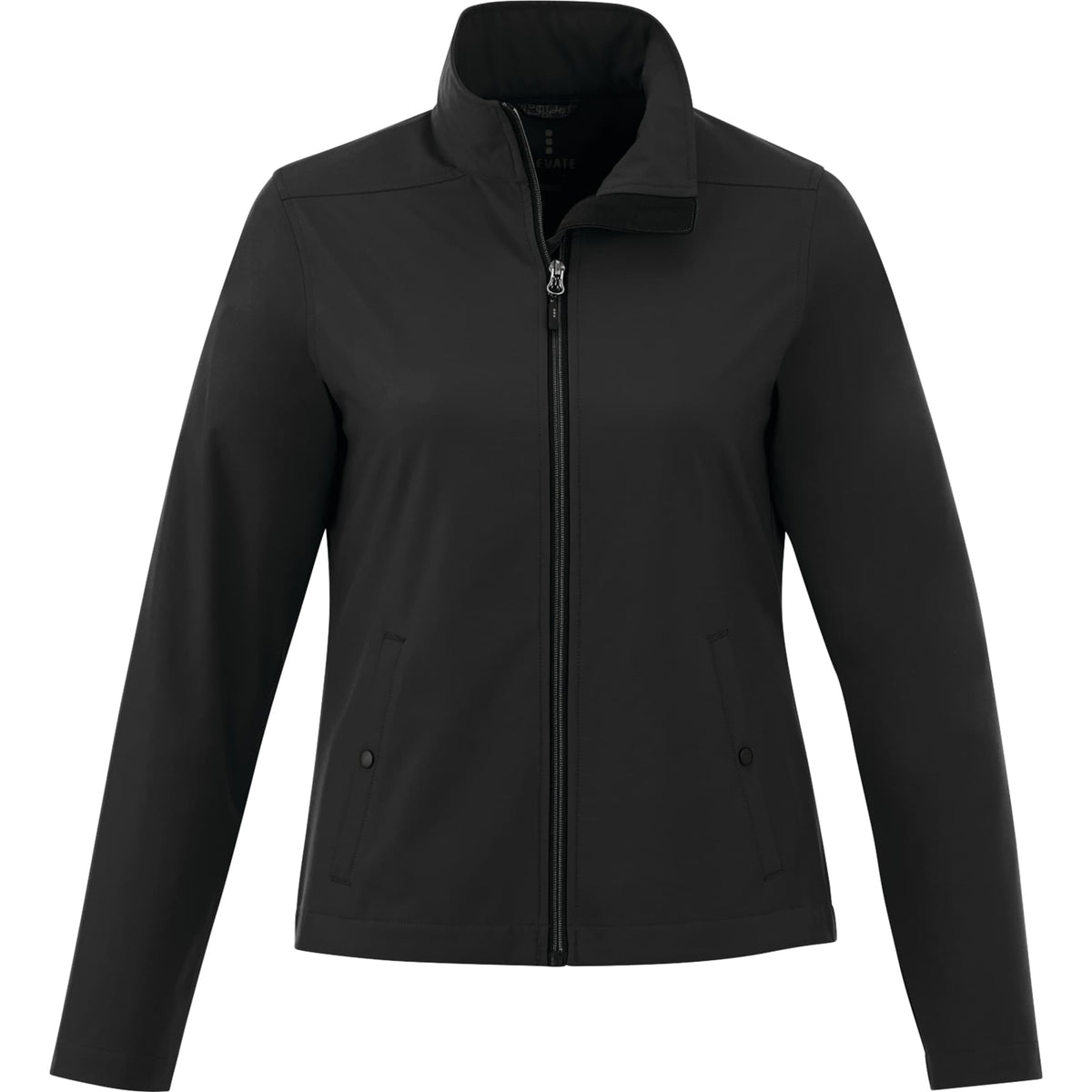 Karmine Lightweight Softshell Jacket for Women Laser Engraving - Black - Front Flat