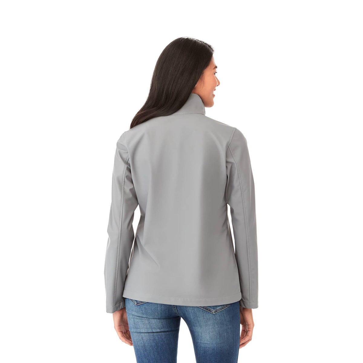Karmine Lightweight Softshell Jacket for Women Laser Engraving - Quarry - Back On Model