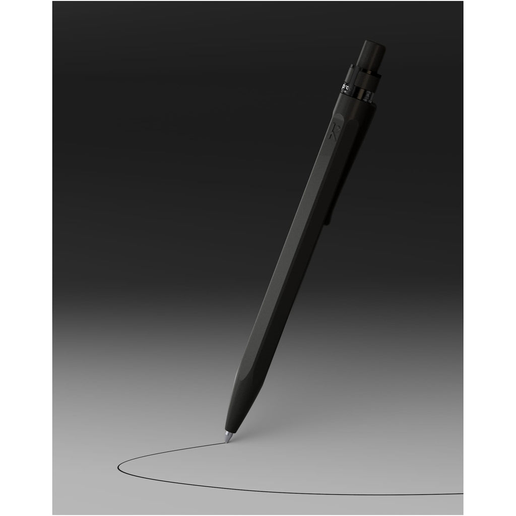 Karst Hexagonal Stone Pen, Swiss Made Laser Engraving - Black - Photo 9