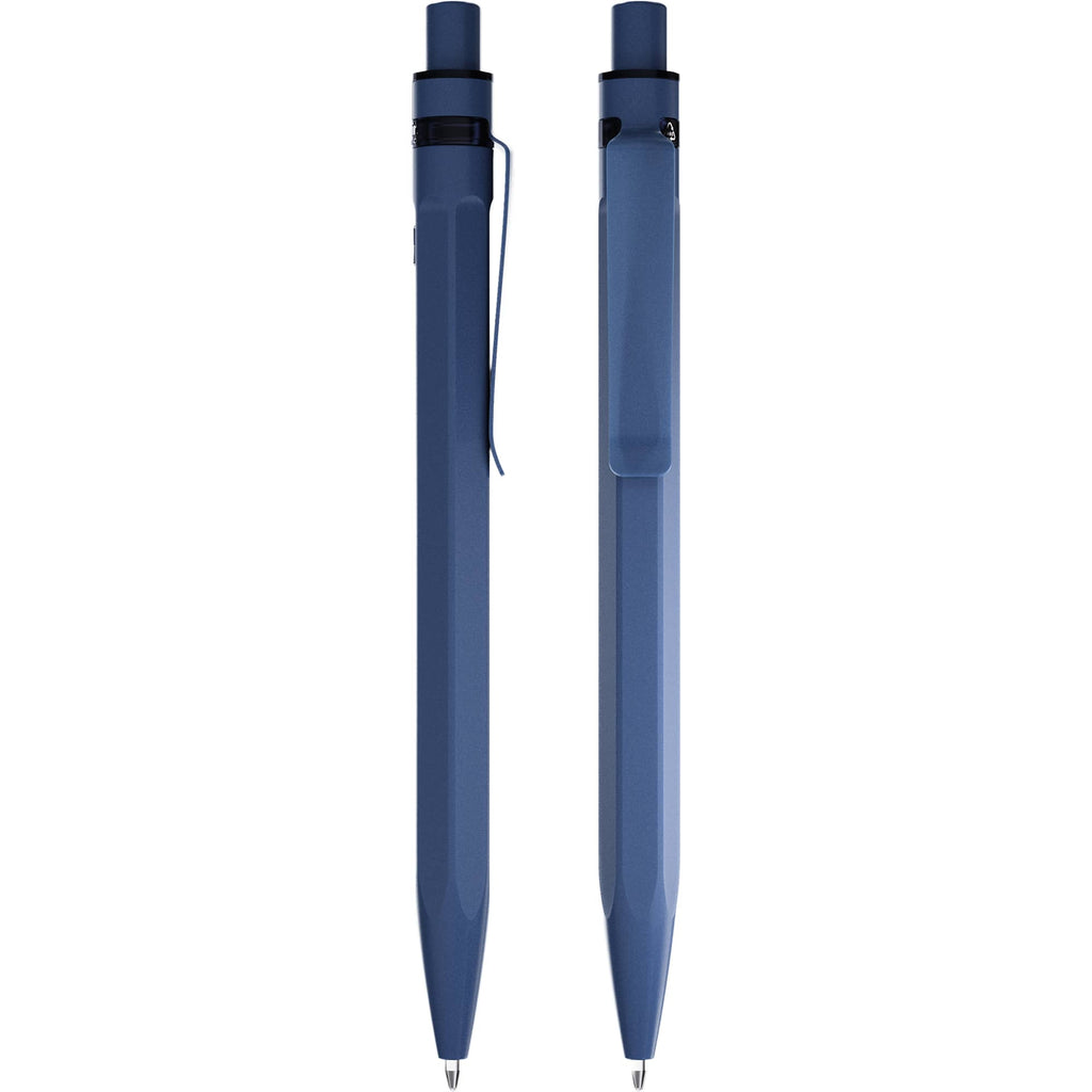 Karst Hexagonal Stone Pen, Swiss Made Laser Engraving - Navy - Photo 2