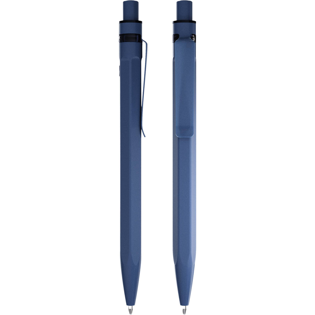 Karst Hexagonal Stone Pen, Swiss Made Laser Engraving - Navy - Photo 2