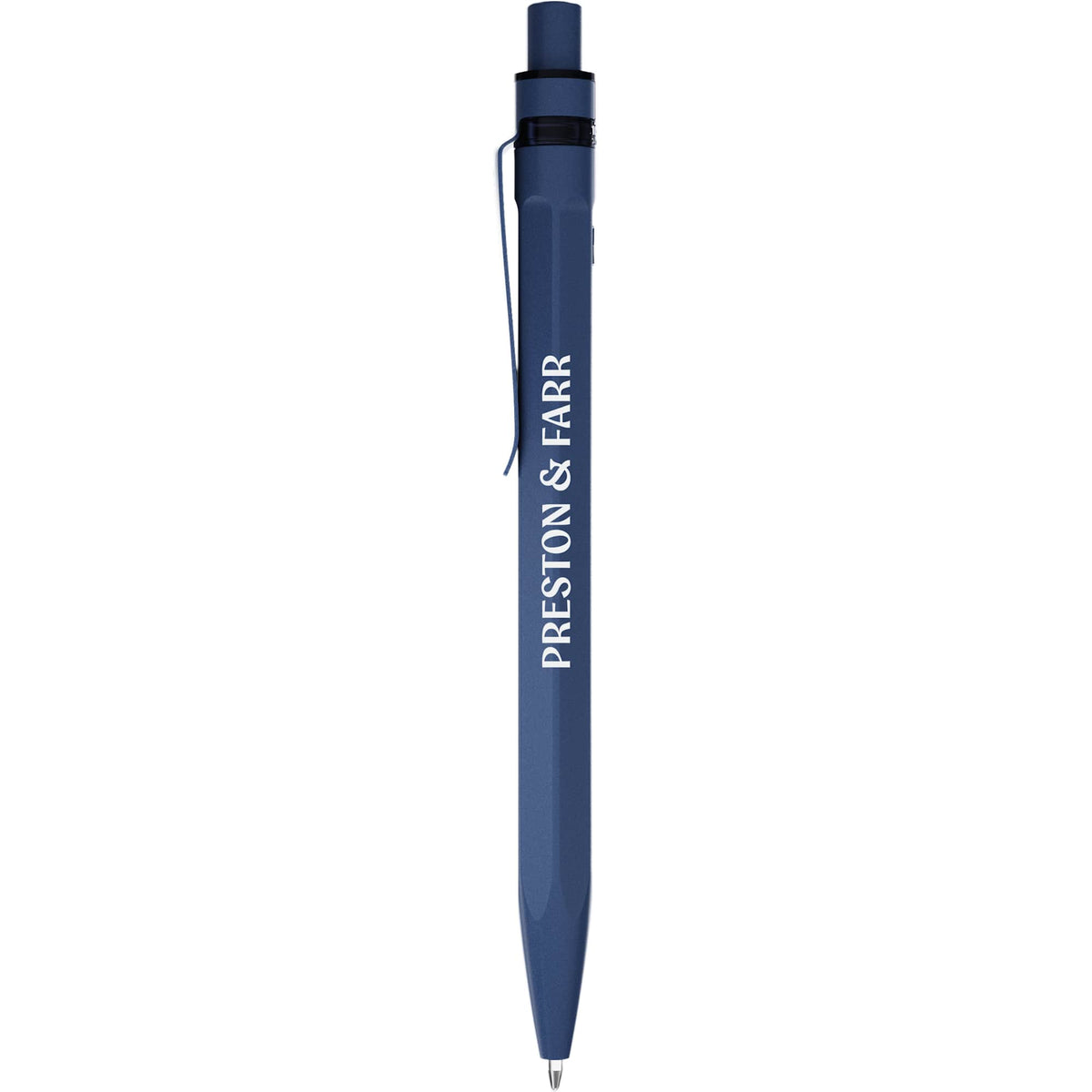 Karst Hexagonal Stone Pen, Swiss Made Laser Engraving - Navy - Photo