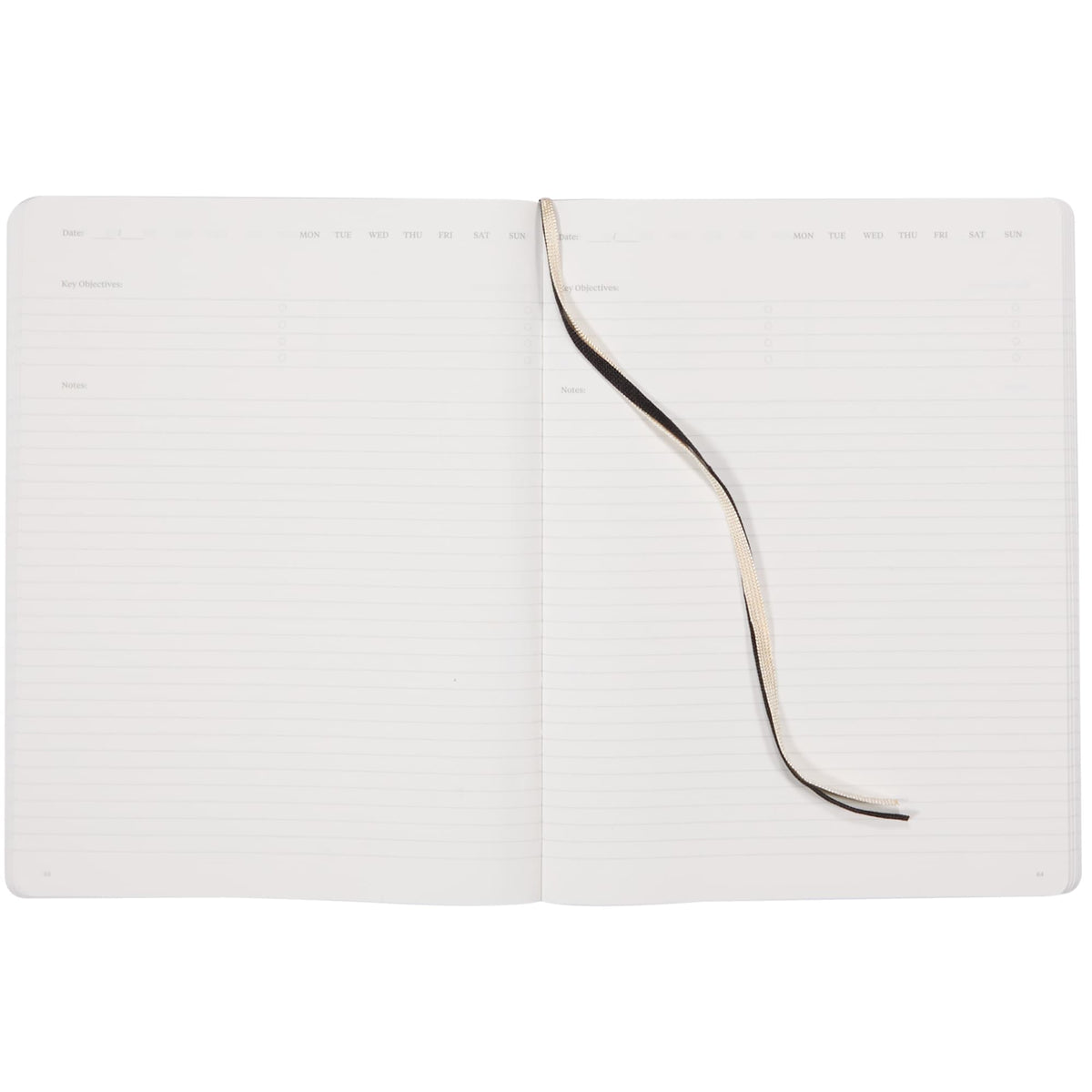 Karst Pro Series Stone Paper Planner Notebook, 7.5 x 9.5 Inches Debossing - Navy - Open