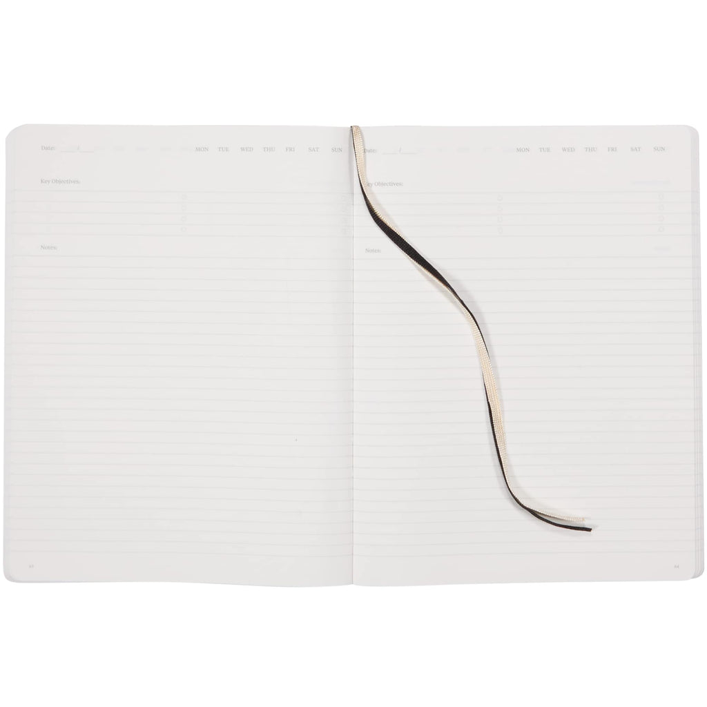 Karst Pro Series Stone Paper Planner Notebook, 7.5 x 9.5 Inches Debossing - Olive - Open