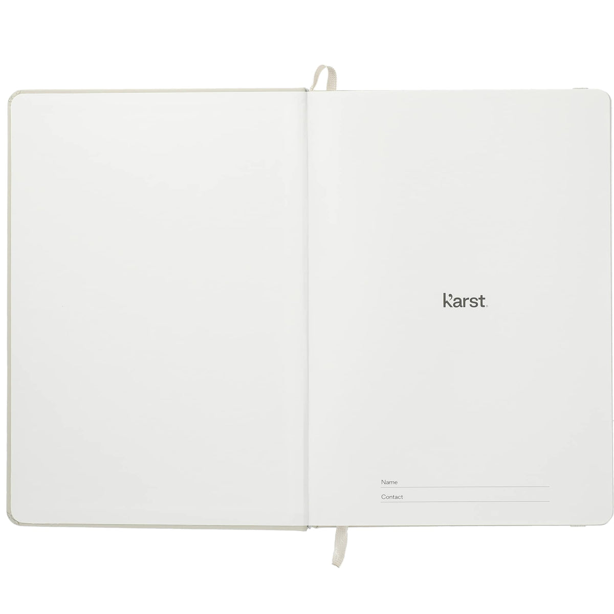 Karst Stone Paper Hardcover Notebook, 5.5 x 8.5 Inches - Beige - Front 2