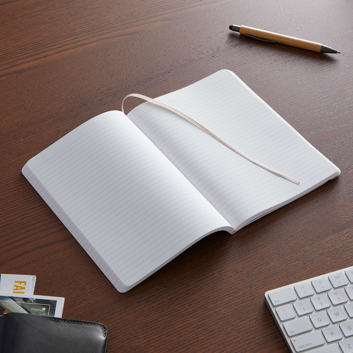 Karst Stone Paper Hardcover Notebook, 5.5 x 8.5 Inches - Beige - Front 4