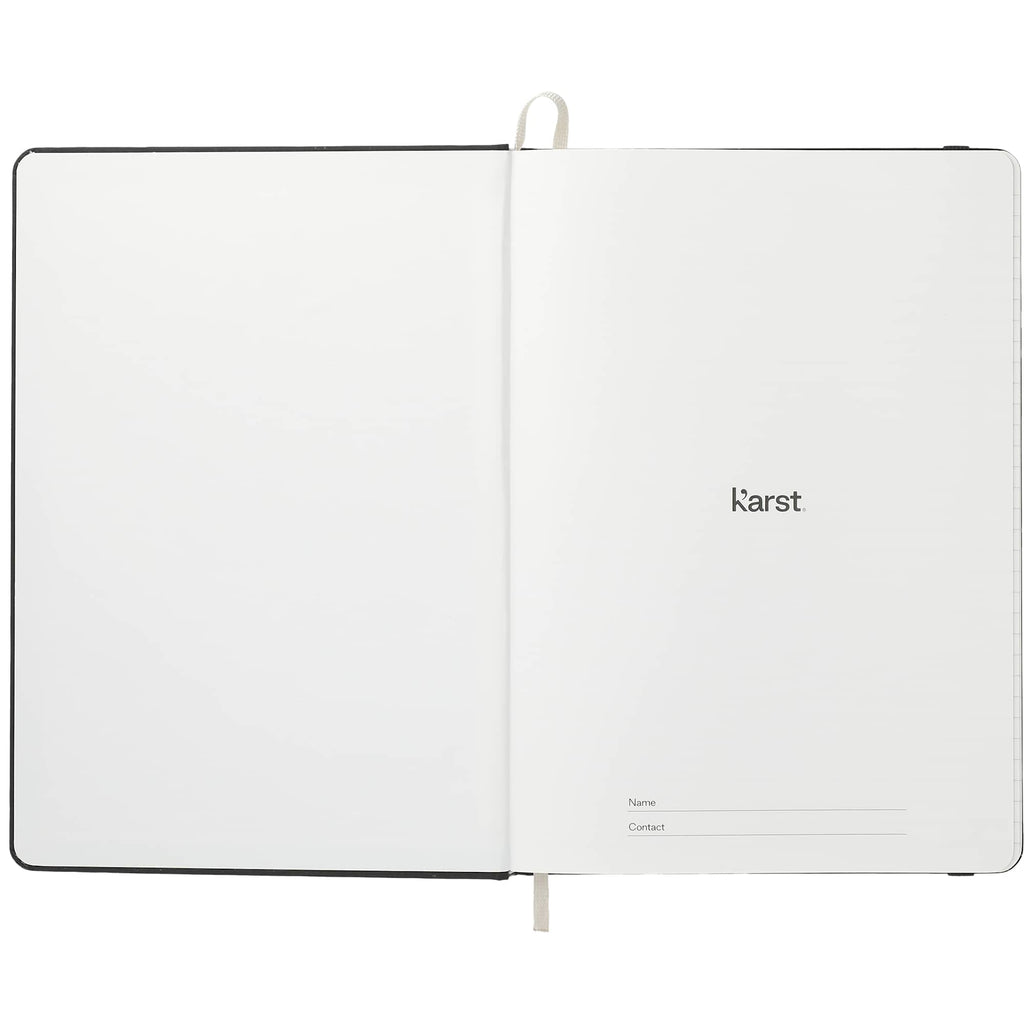 Karst Stone Paper Hardcover Notebook, 5.5 x 8.5 Inches - Black - Front 2