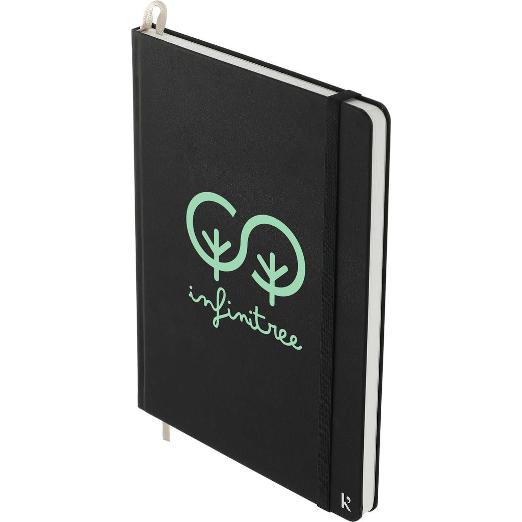 Karst Stone Paper Hardcover Notebook, 5.5 x 8.5 Inches - Black - Left Angle