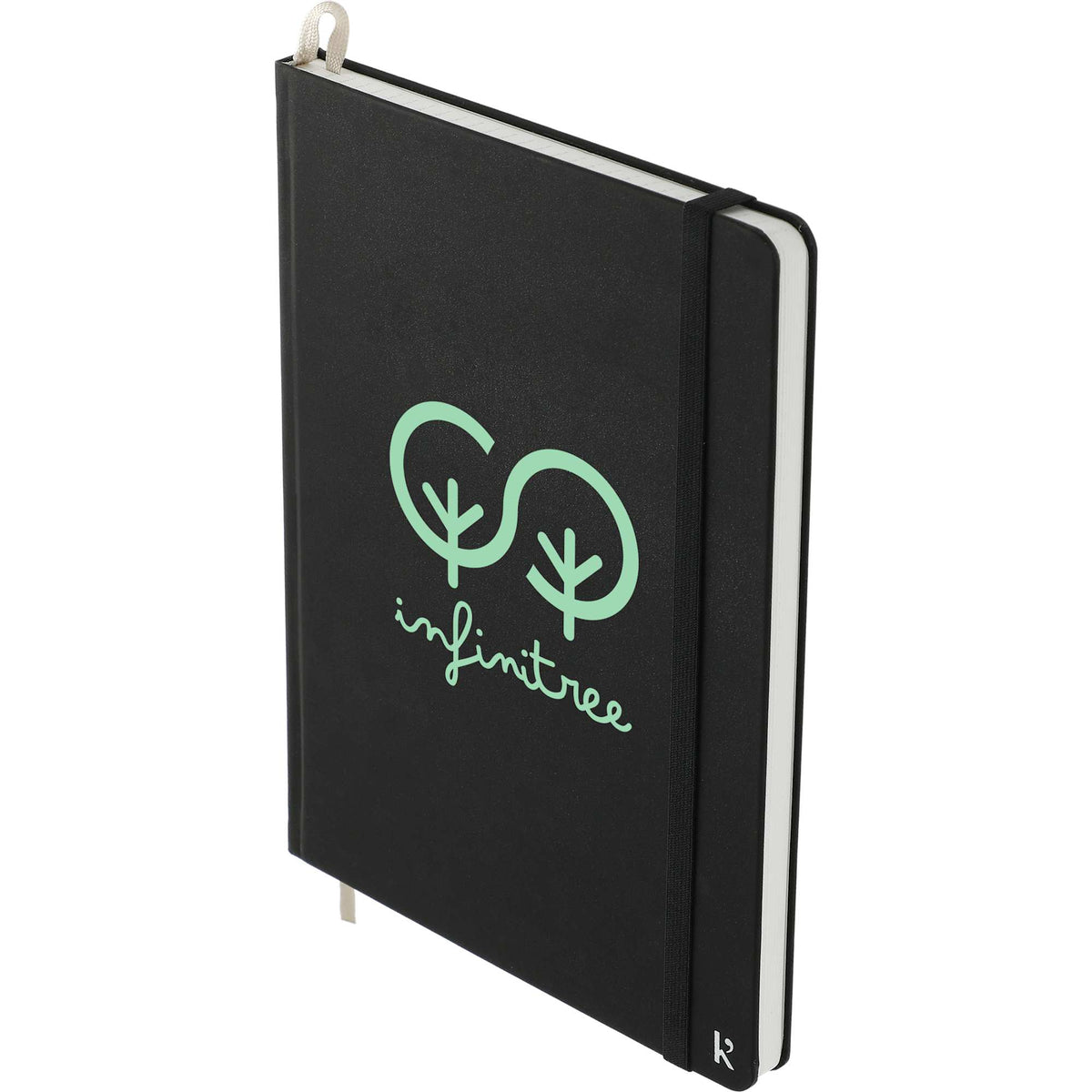 Karst Stone Paper Hardcover Notebook, 5.5 x 8.5 Inches - Black - Left Angle