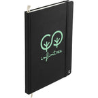 Karst Stone Paper Hardcover Notebook, 5.5 x 8.5 Inches - Black - Right Angle