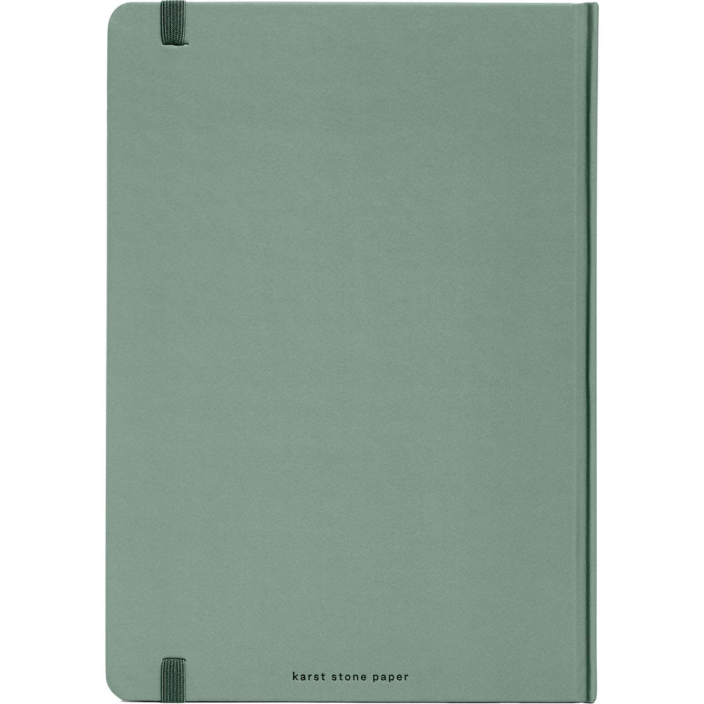 Karst Stone Paper Hardcover Notebook, 5.5 x 8.5 Inches - Green - Back