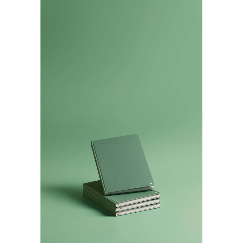 Karst Stone Paper Hardcover Notebook, 5.5 x 8.5 Inches - Green - Right Angle Front