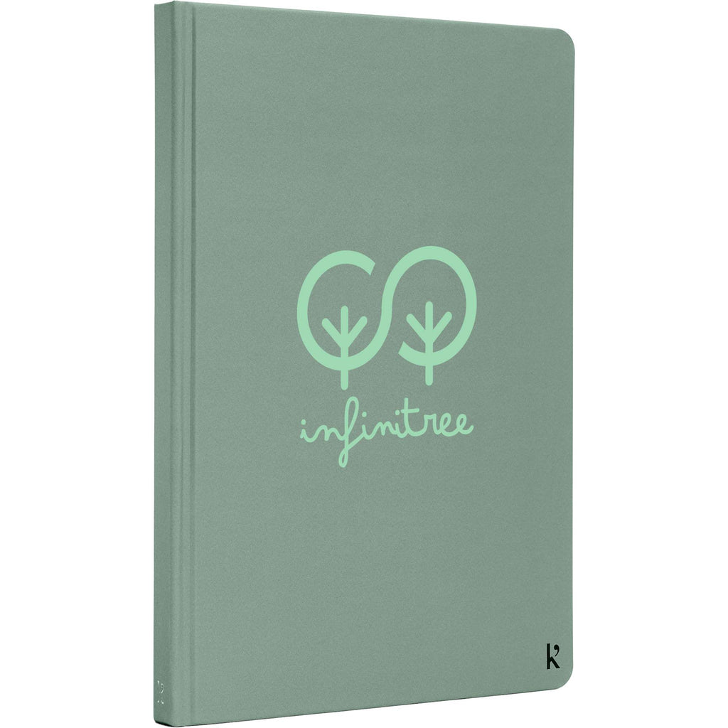 Karst Stone Paper Hardcover Notebook, 5.5 x 8.5 Inches - Green - Right Angle