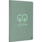 Karst Stone Paper Hardcover Notebook, 5.5 x 8.5 Inches - Green - Right Angle