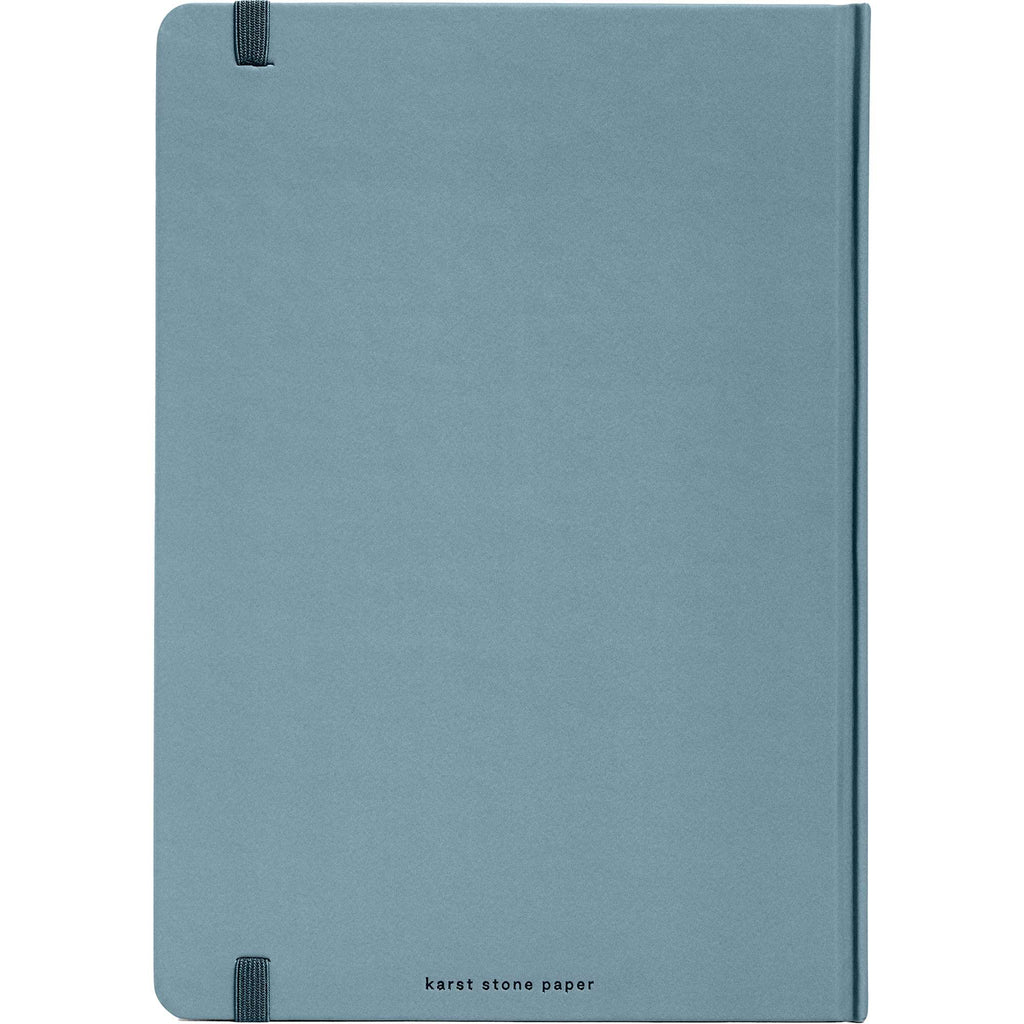 Karst Stone Paper Hardcover Notebook, 5.5 x 8.5 Inches - Light Blue - Back
