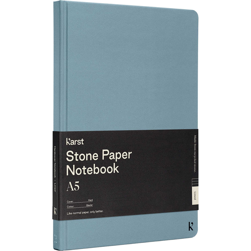 Karst Stone Paper Hardcover Notebook, 5.5 x 8.5 Inches - Light Blue - Right Angle 2