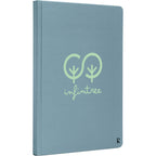 Karst Stone Paper Hardcover Notebook, 5.5 x 8.5 Inches - Light Blue - Right Angle