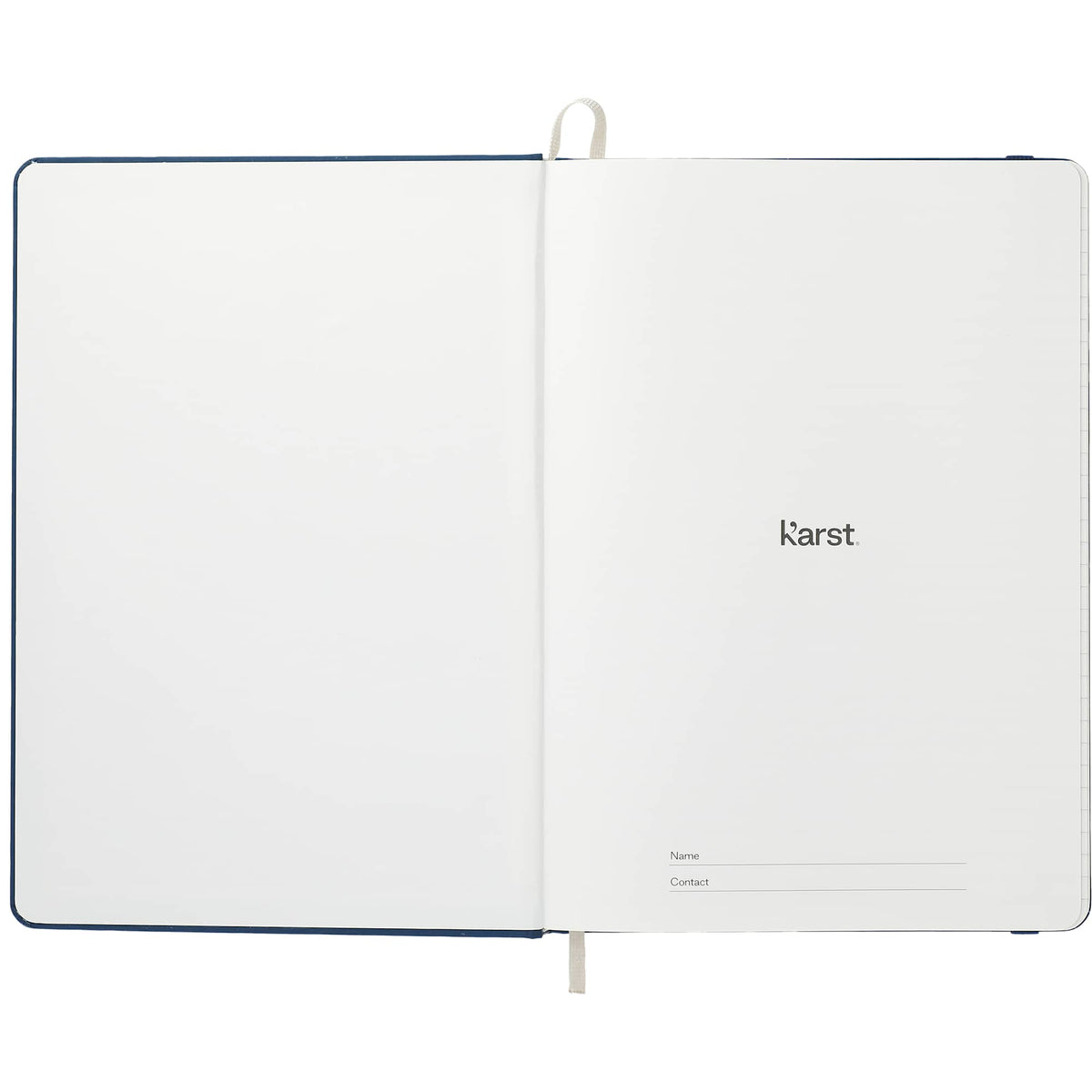Karst Stone Paper Hardcover Notebook, 5.5 x 8.5 Inches - Navy - Front 2