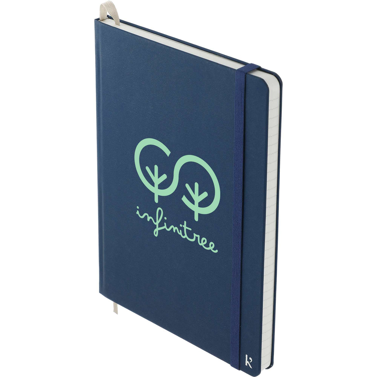 Karst Stone Paper Hardcover Notebook, 5.5 x 8.5 Inches - Navy - Left Angle
