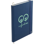 Karst Stone Paper Hardcover Notebook, 5.5 x 8.5 Inches - Navy - Right Angle