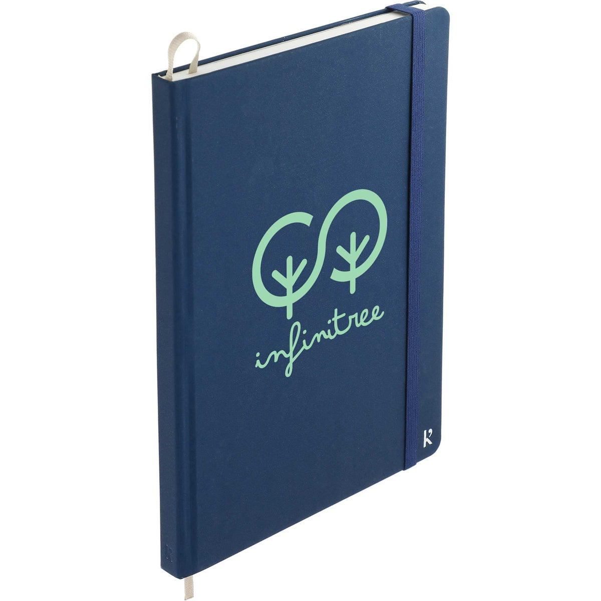 Karst Stone Paper Hardcover Notebook, 5.5 x 8.5 Inches - Navy - Right Angle