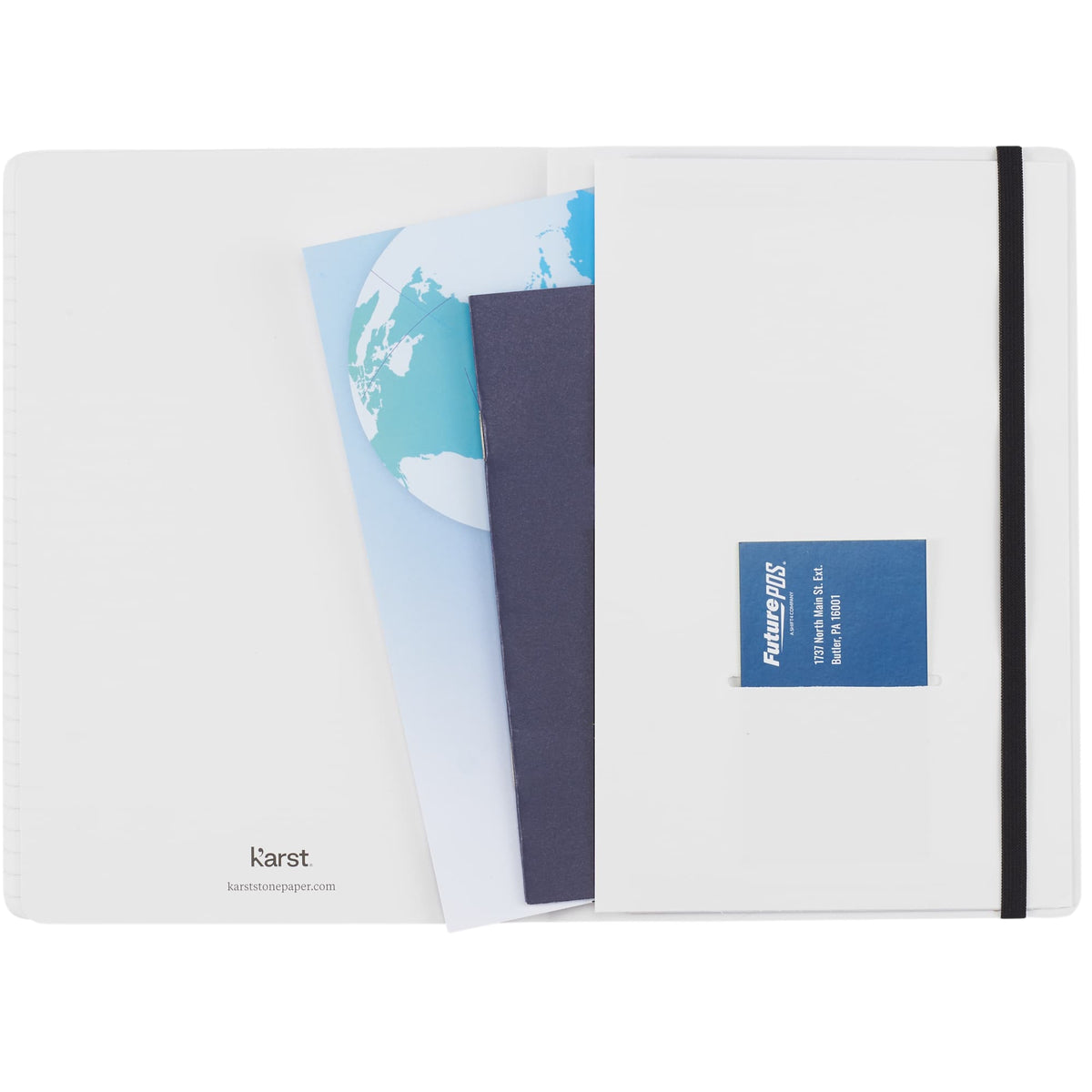 Karst Stone Paper Soft Cover Notebook, 5.5 x 8.5 Inches - Black - Front 4