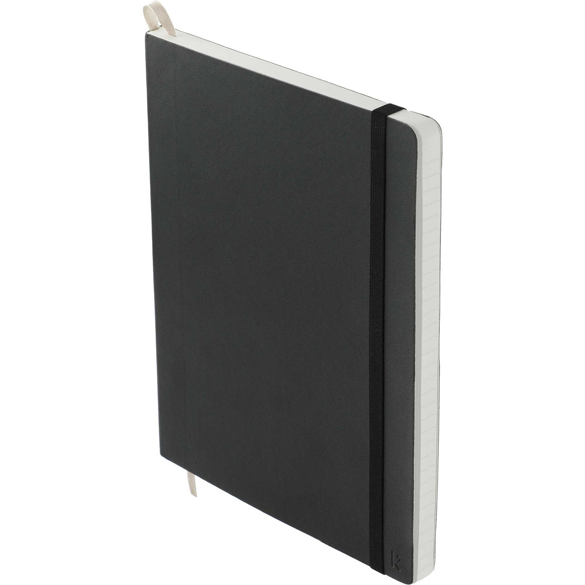 Karst Stone Paper Soft Cover Notebook, 5.5 x 8.5 Inches - Black - Left Angle 2