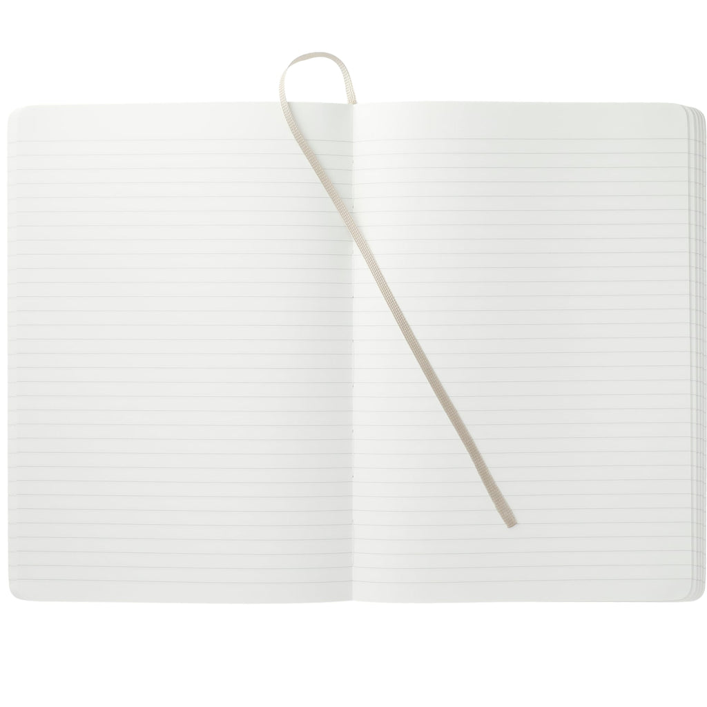 Karst Stone Paper Soft Cover Notebook, 5.5 x 8.5 Inches Debossing - Beige - Front 2