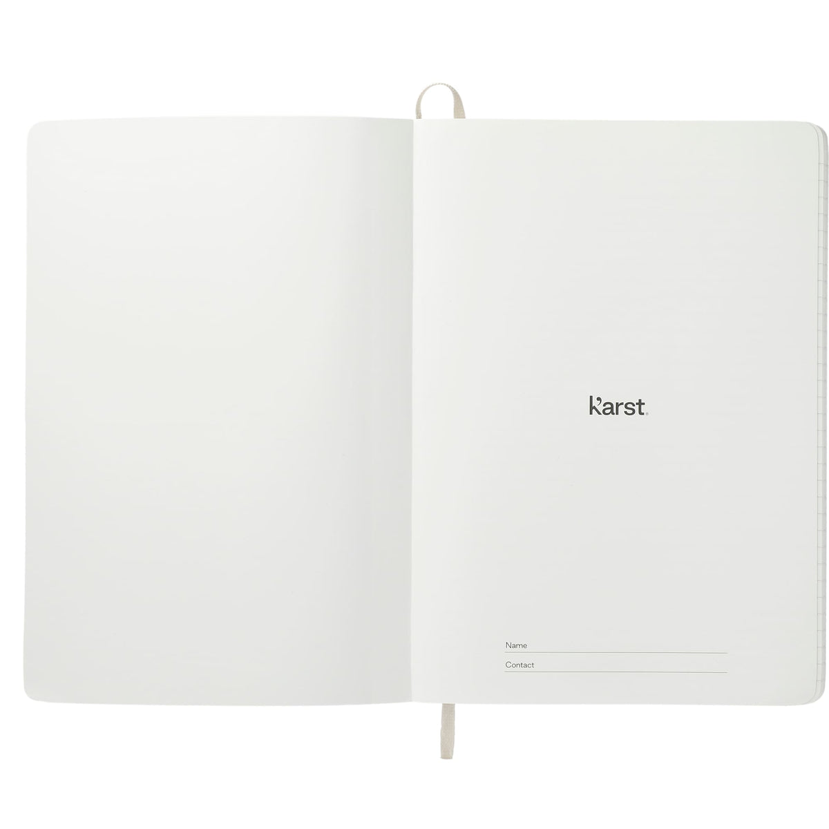 Karst Stone Paper Soft Cover Notebook, 5.5 x 8.5 Inches Debossing - Beige - Front 3